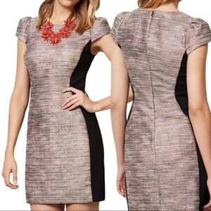 Moulinette Soeurs Anthropologie Grisaille Metallic Tweed Sheath Dress size 6